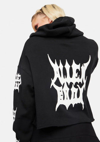 Techniskull Crop Hoodie