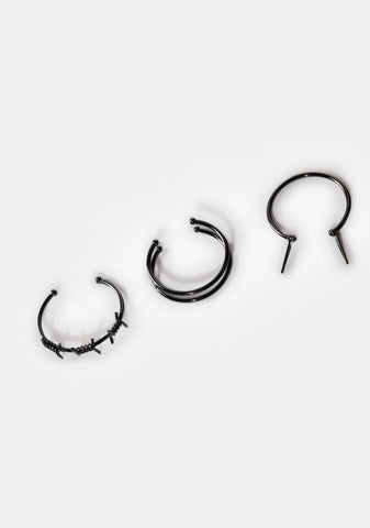 Distortion Barbed Wire Cuff Bracelets
