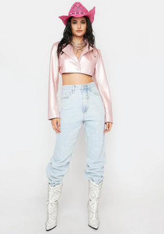 Baby I Am Fearless Cropped Blazer