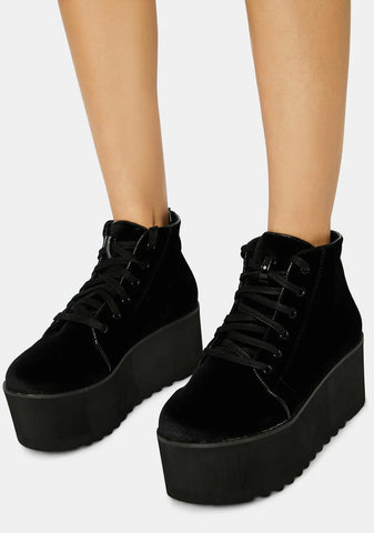 Velour  Barletta Platform Sneaker