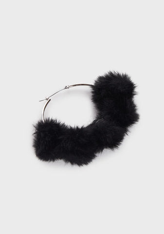 Purr Faux Fur Hoop Earrings