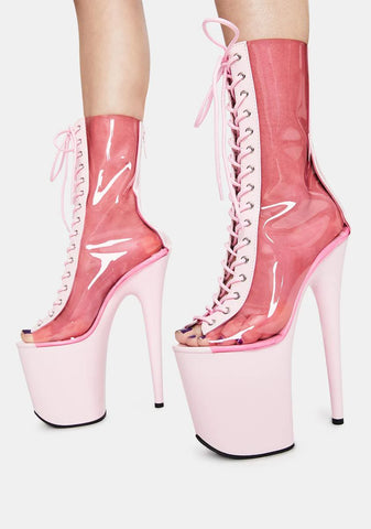 Pink Flamingo-800-34 Lace Up Heels