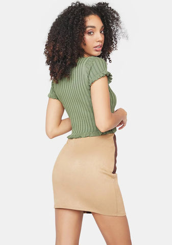 Scotch Mixed Emotions Colorblock Mini Skirt