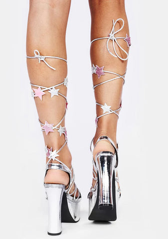Starry Pixie Queen Lace-Up Heels