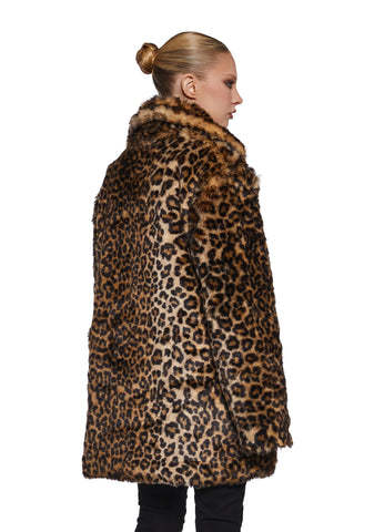 Hunt You Down Leopard Sherpa Jacket