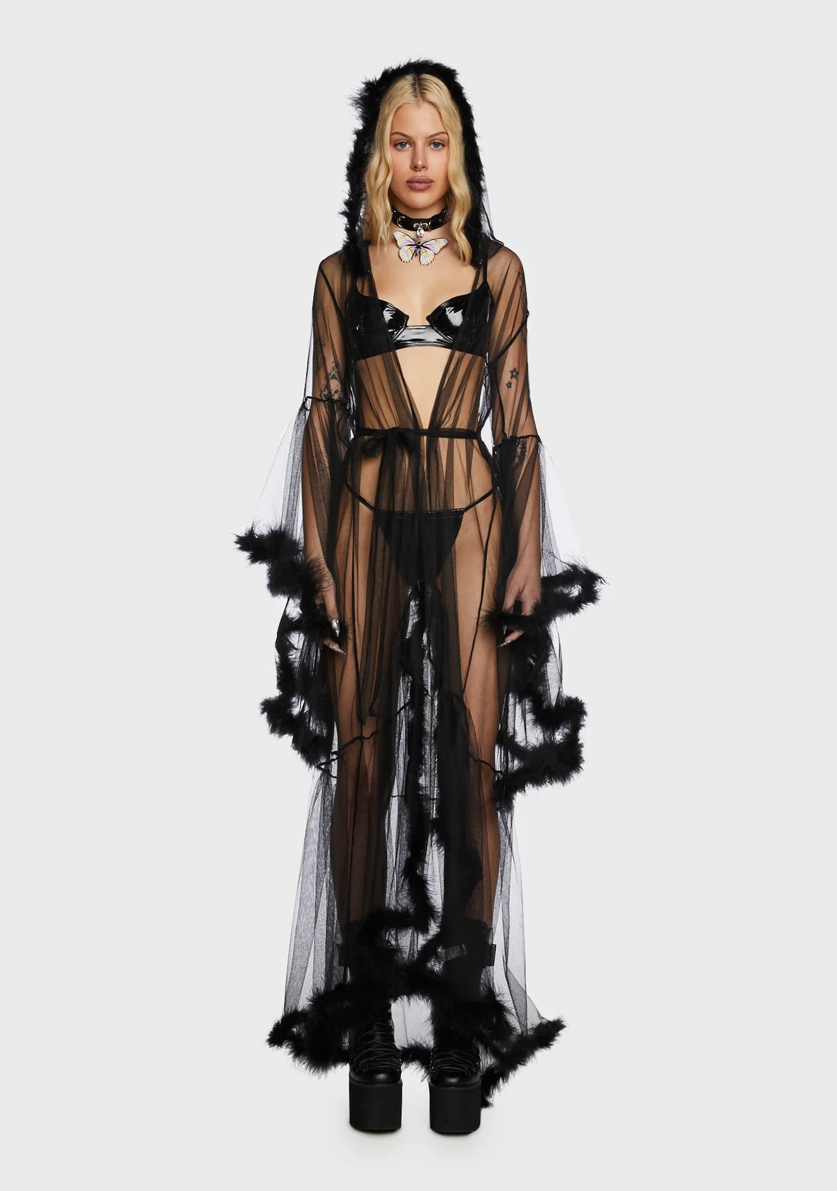 Lady Luxxx Feather Robe