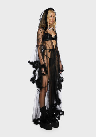 Lady Luxxx Feather Robe