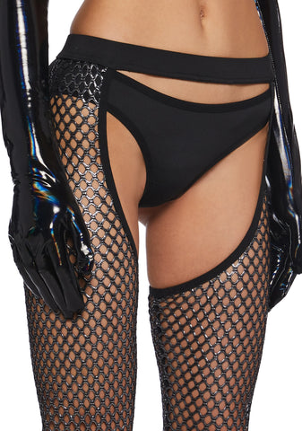 Electronica Fishnet Chaps