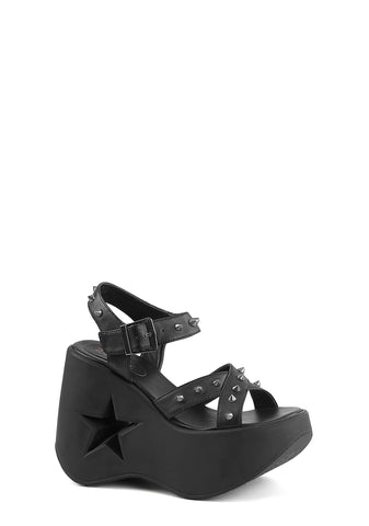 Dynamite-02 Platform Wedge Ankle Strap Sandals