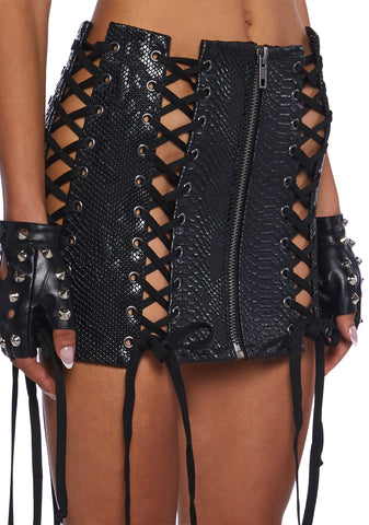 Deadly Dose Snakeskin Skirt