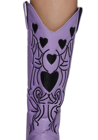 Pitchin' A Fit Cowboy Boots - Purple
