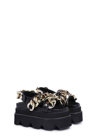 Chained To You Platform Sandals