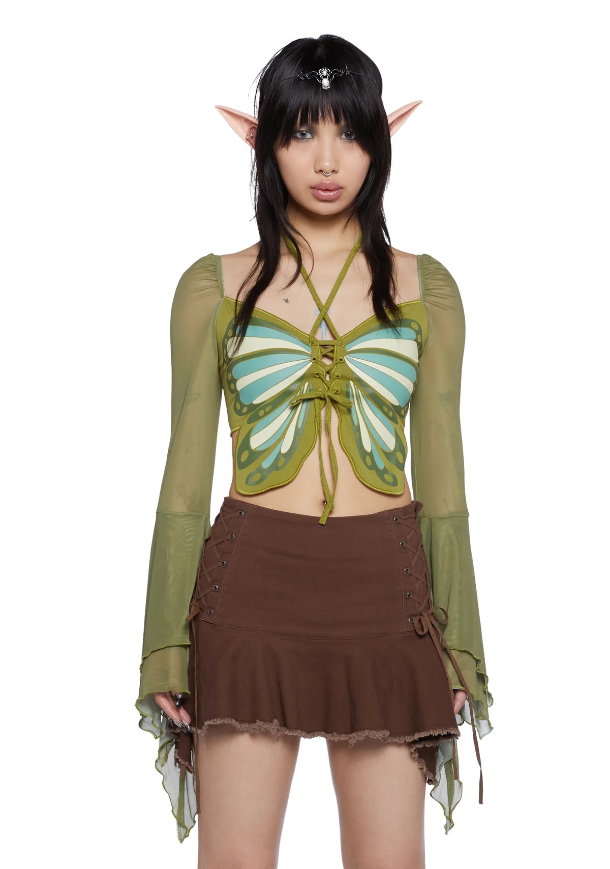 Endless Summer Bell Sleeve Top - Green