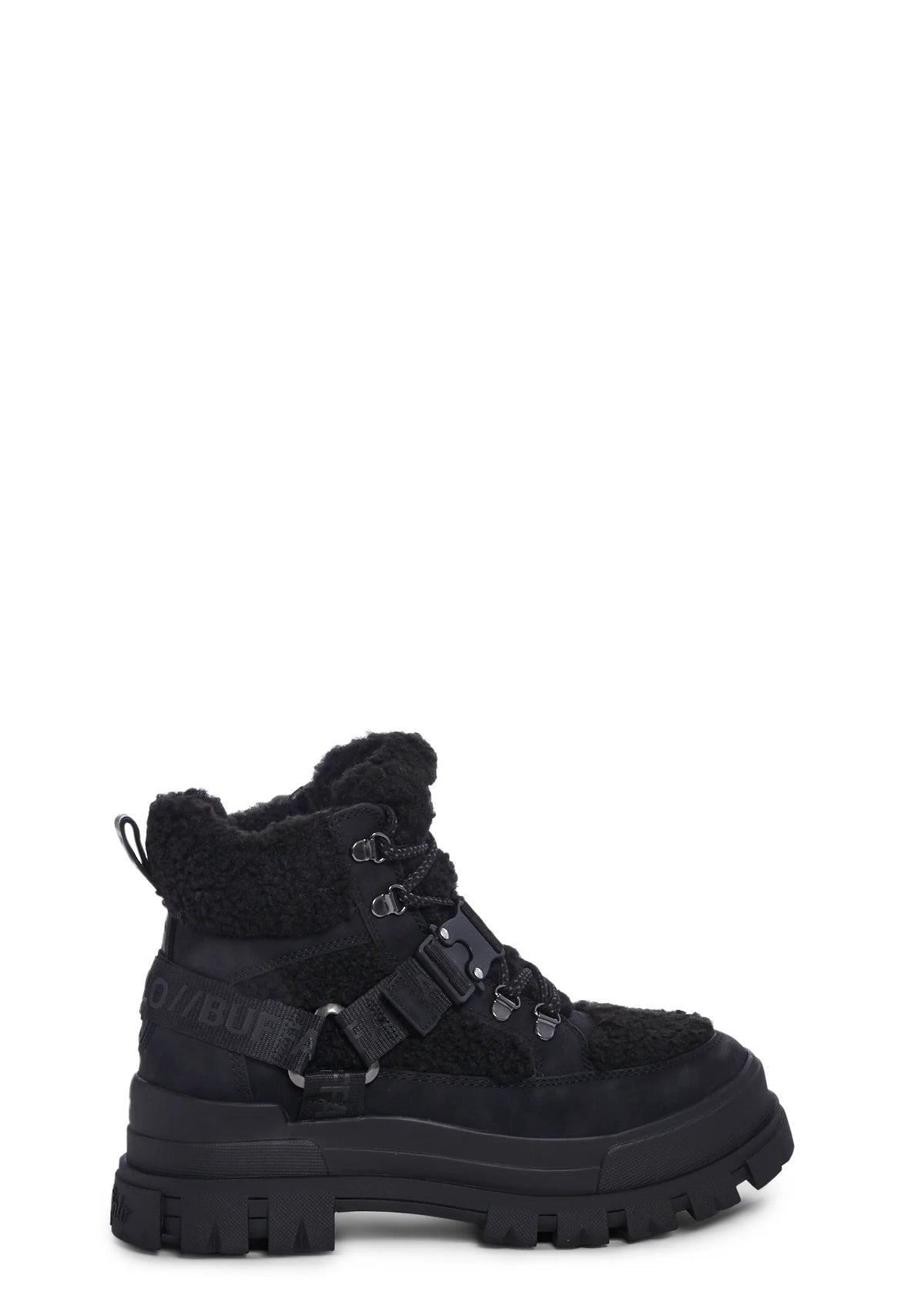 Aspha Com Mid Warm Platform Sneakers - Black