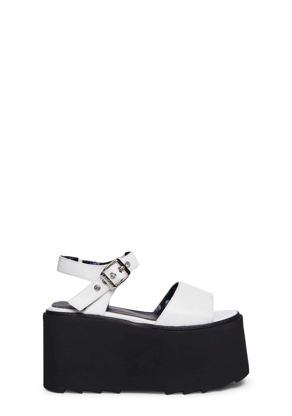 Young And Free Platform Sandals- White