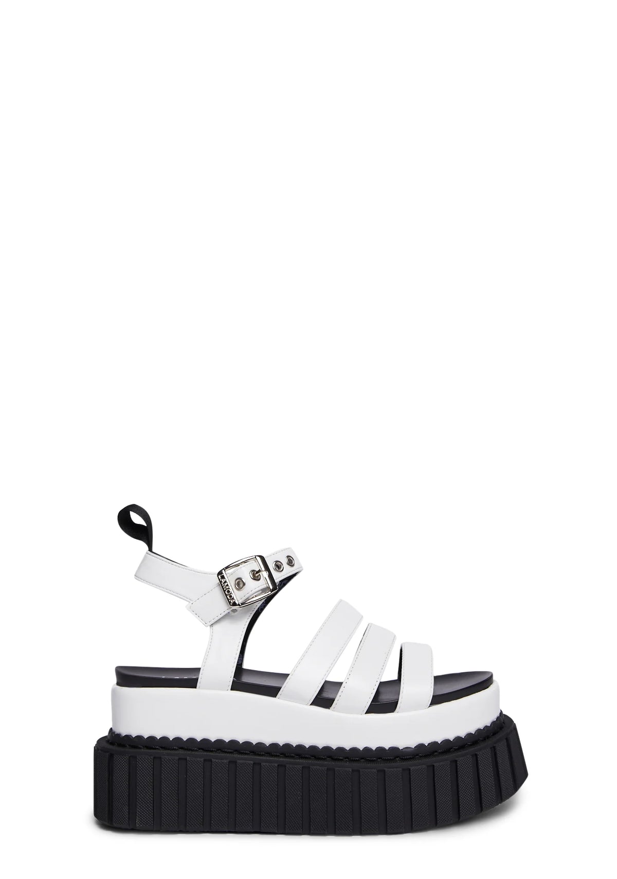 Say It Creeper Wedge Sandals - White