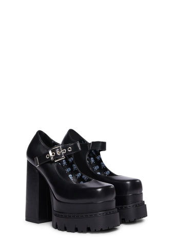 Slowly Block Platform Heels