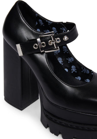 Slowly Block Platform Heels