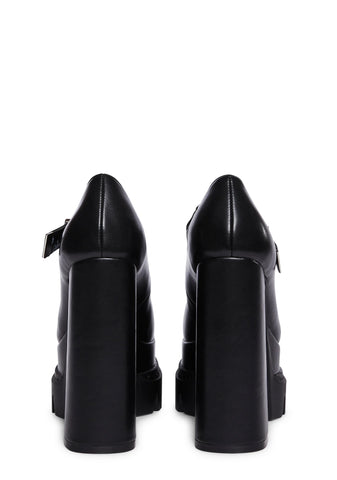 Slowly Block Platform Heels