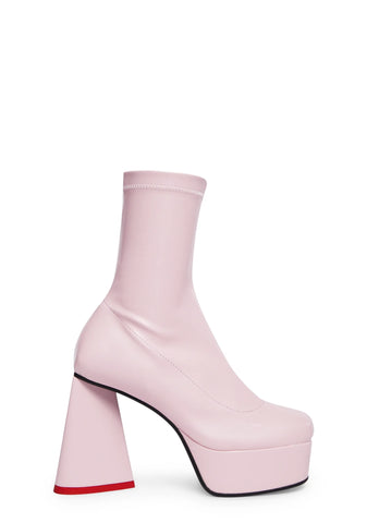 Walk On By Ankle Boots - Pink