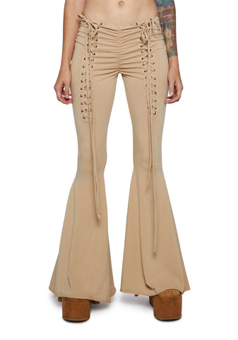 Tempo V-Cut Lace Up Bell Bottoms