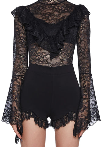 Sealing Spell Lace Blouse - Black