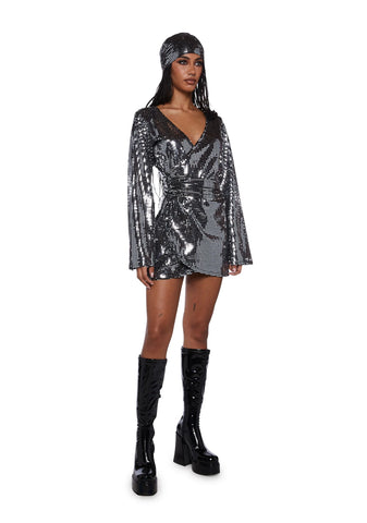 Silver Disco Fever Costume Set
