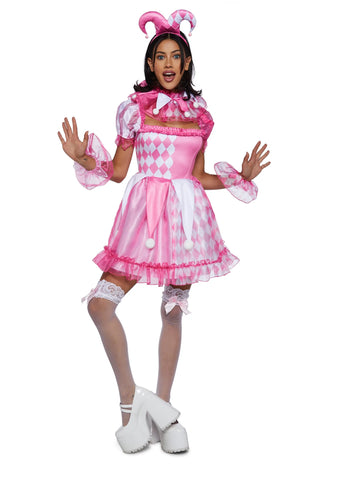 Pinwheel Fantasy Jester Costume - Pink