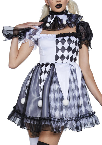 Pinwheel Fantasy Jester Costume - Black