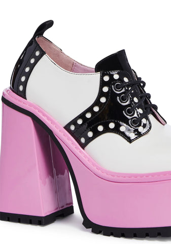 Brainy Bookworm Platform Oxfords