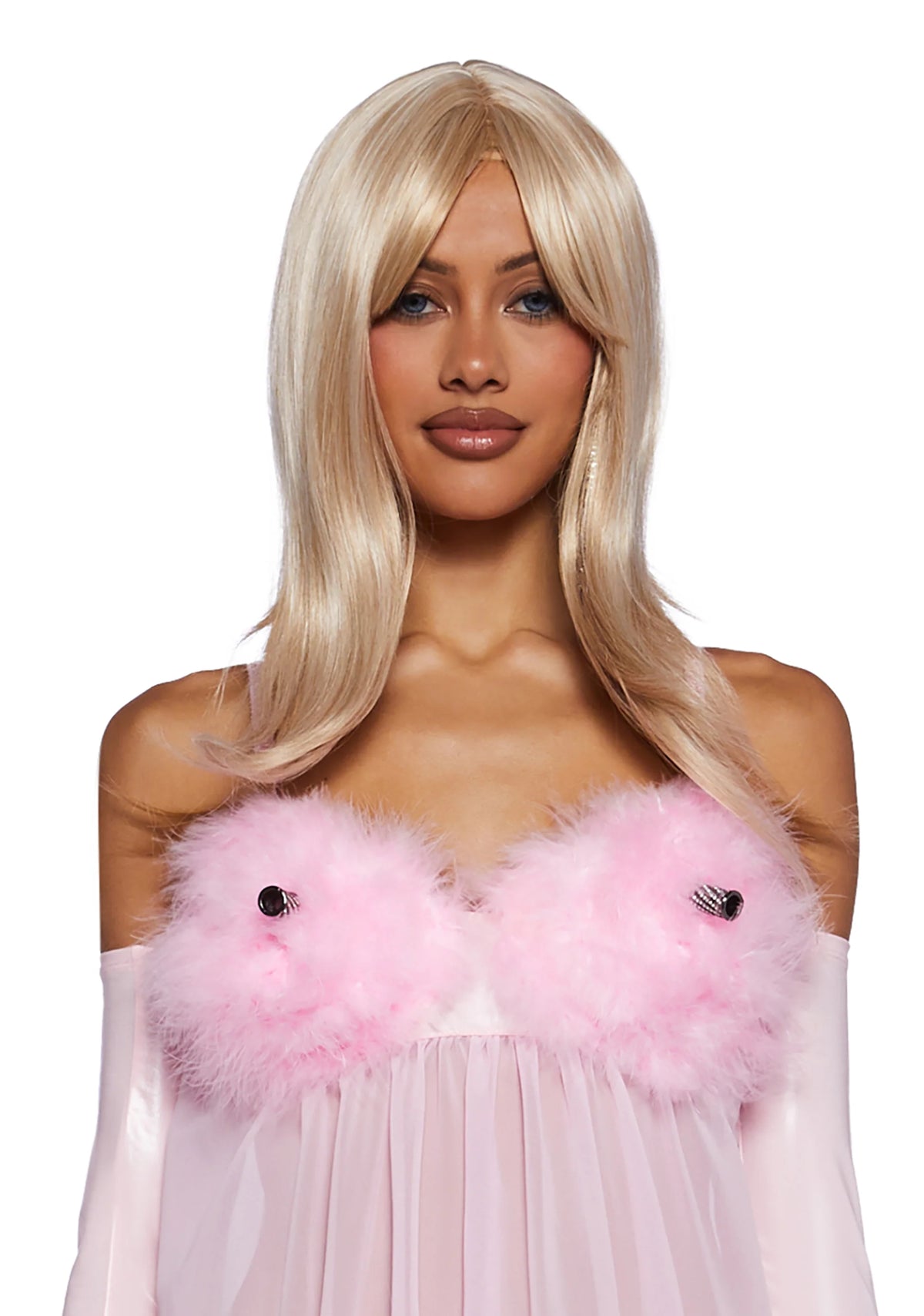 Fembot Babe Wig & Costume Set