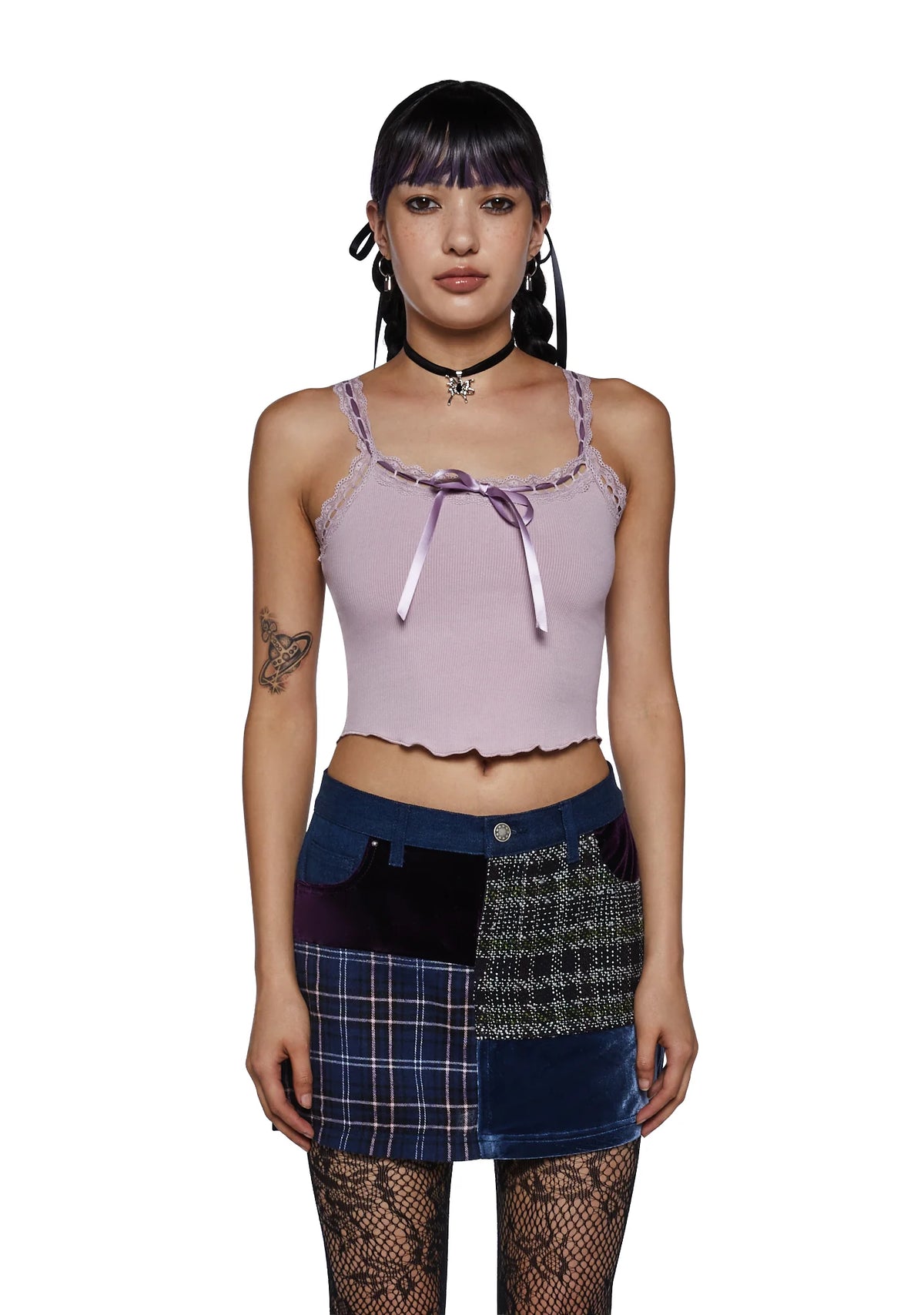 Evening In Roma Crop Cami - Mauve