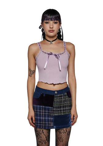 Evening In Roma Crop Cami - Mauve