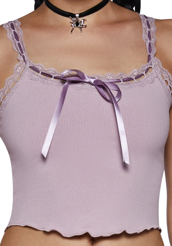 Evening In Roma Crop Cami - Mauve