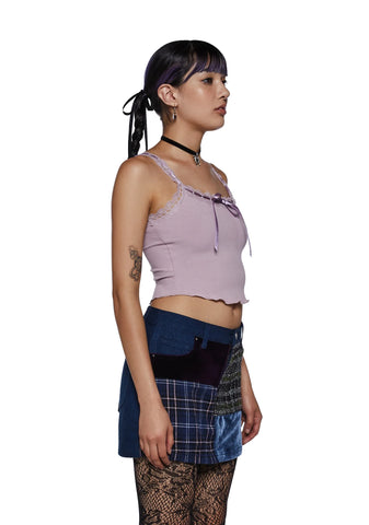 Evening In Roma Crop Cami - Mauve