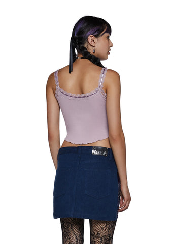 Evening In Roma Crop Cami - Mauve