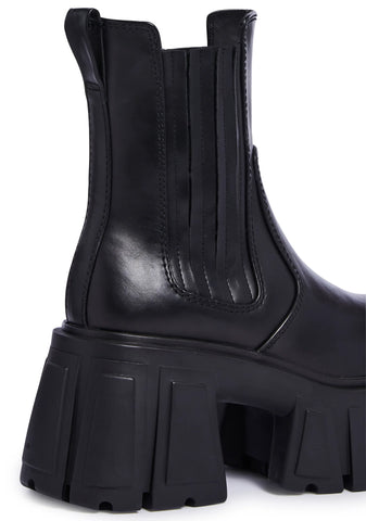 Rebel Core Chelsea Ankle Boots - Black