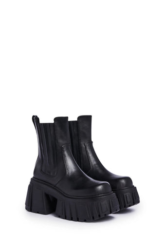 Rebel Core Chelsea Ankle Boots - Black