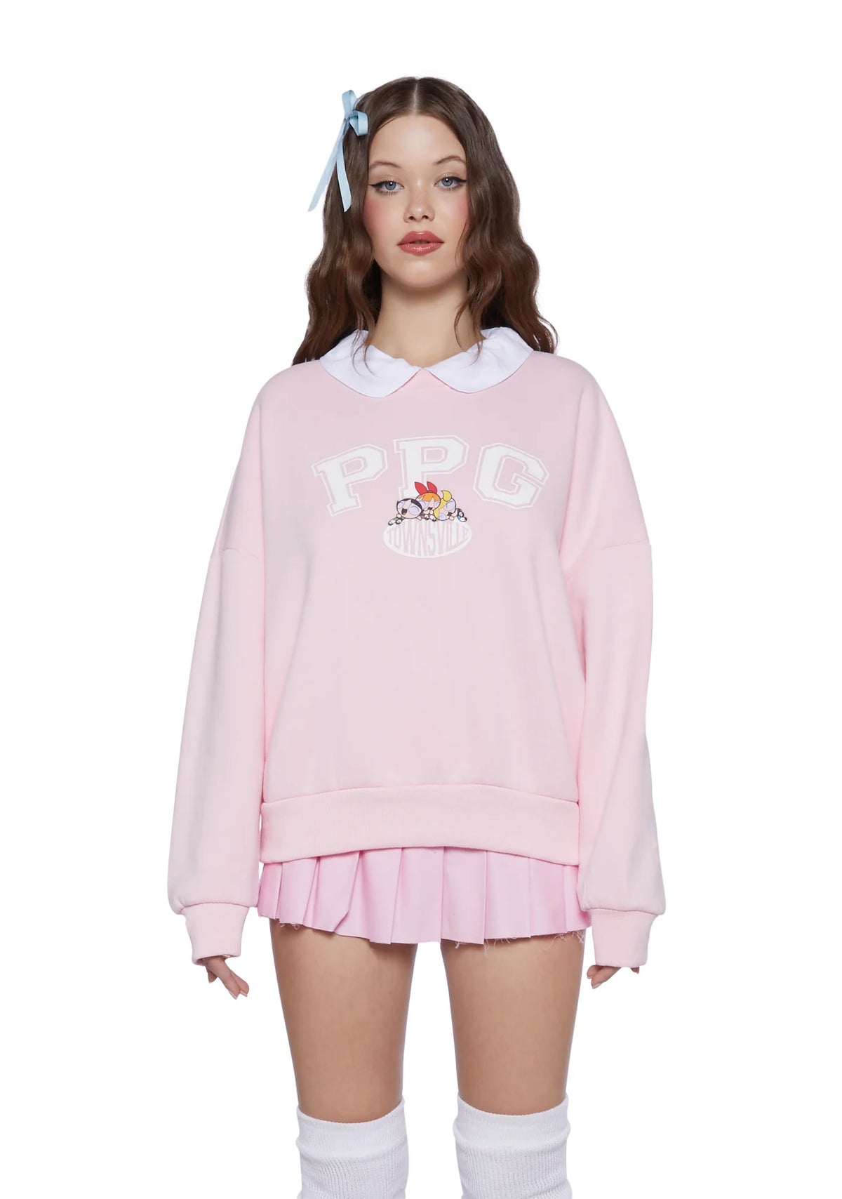 Saving The Daze Collar Sweatshirt