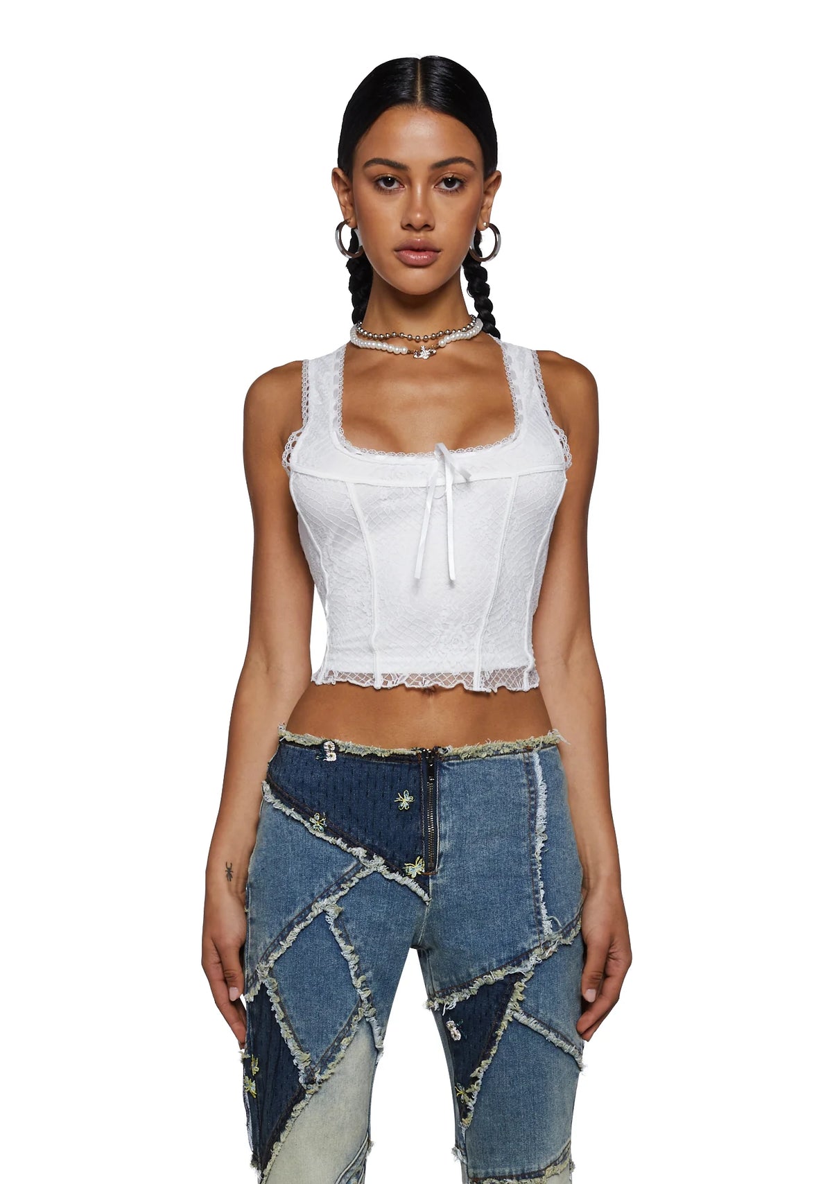 Delay Your Departure Corset Top - White