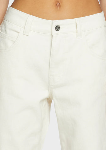 So Misunderstood Twill Carpenter Pants - Off White