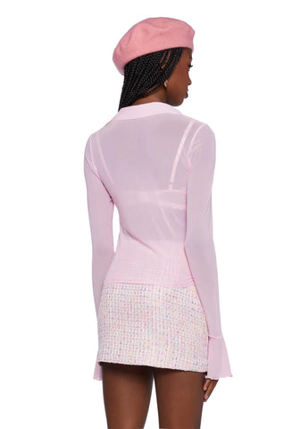 Ascend Your Throne Crop Top - Pink