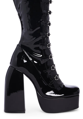 Ritual State Patent Long Boots