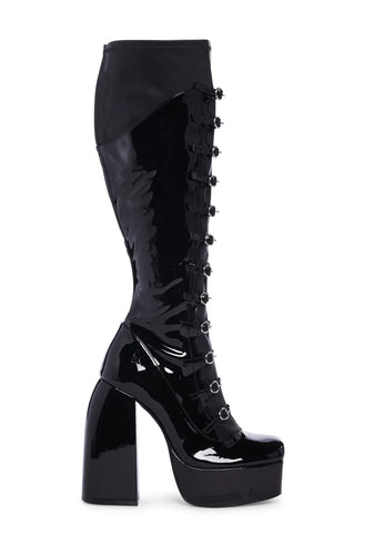 Ritual State Patent Long Boots