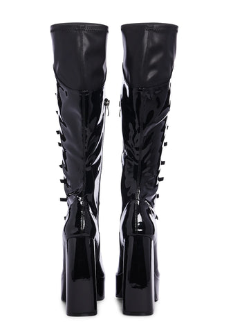 Ritual State Patent Long Boots