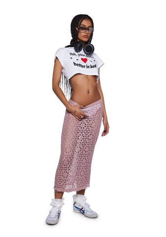 Eldonia Crochet Midi Skirt