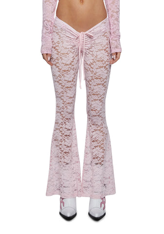 Honey Whip V-Cut Lace Bell Bottoms