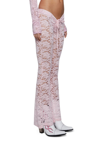 Honey Whip V-Cut Lace Bell Bottoms