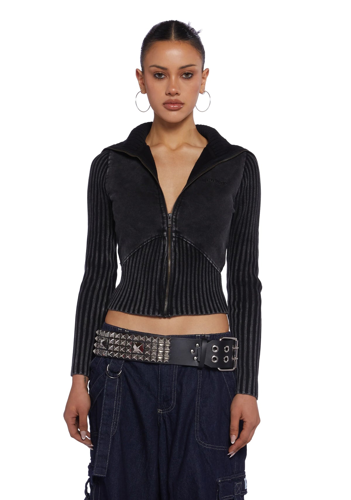 Thea Ribbed Track Top