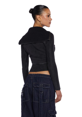 Thea Ribbed Track Top